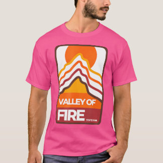T-shirt Vallée Du Feu Nevada Rétro Minimal Mountain Randon