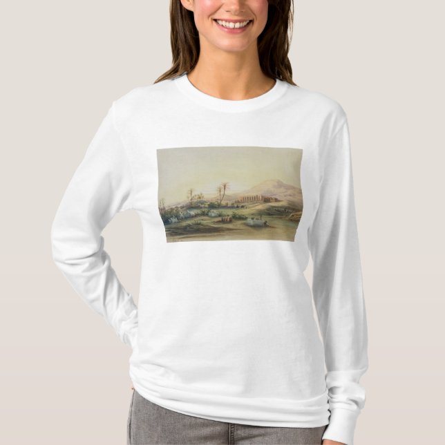 T-shirt Vallée du Nil avec des ruines du temple de (Devant)