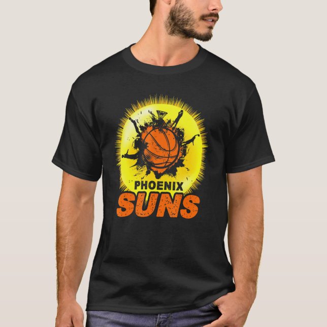 T-shirt Vallée Pixel Sun Rise Phoenix Arizona Basketba (Devant)