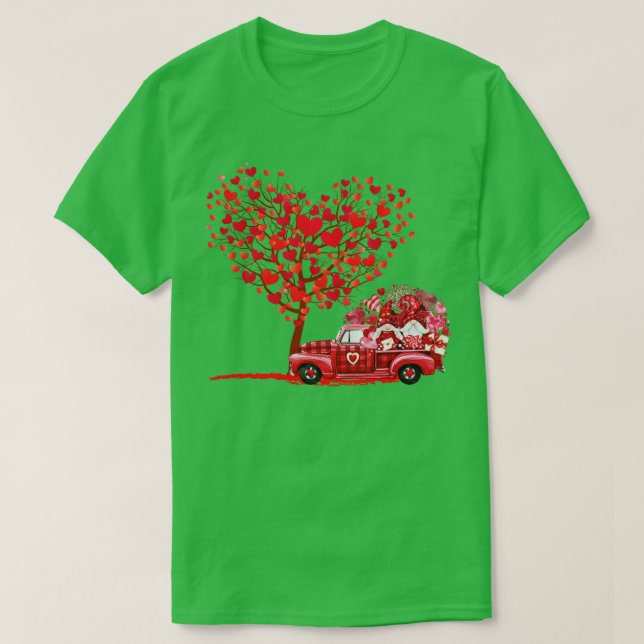 T-shirt Vallentines Jour Camion Amour Coeurs (Design devant)