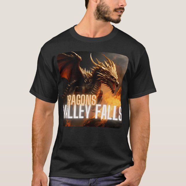 T-shirt Valley Falls Dragons mascot family (Devant)