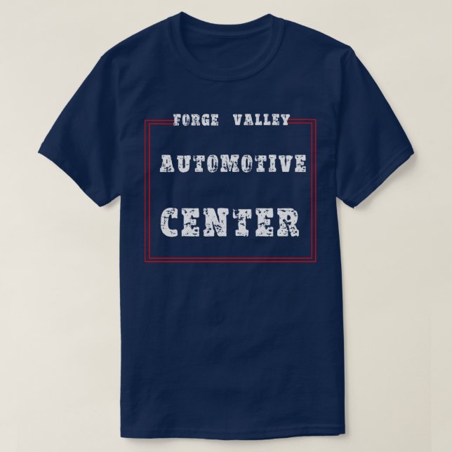 T-shirt Valley Forge Automotive Center couleur blanche (Design devant)