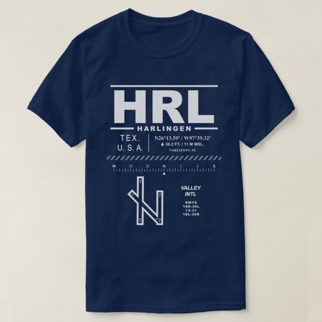 T-shirt Valley International Airport HRL (Design devant)