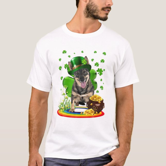 T-shirt Vallhund suédois Saint-Patrick (Devant)