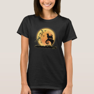 T-shirt Vallhunt Suédois Effrayant Et Chien Lune Halloween