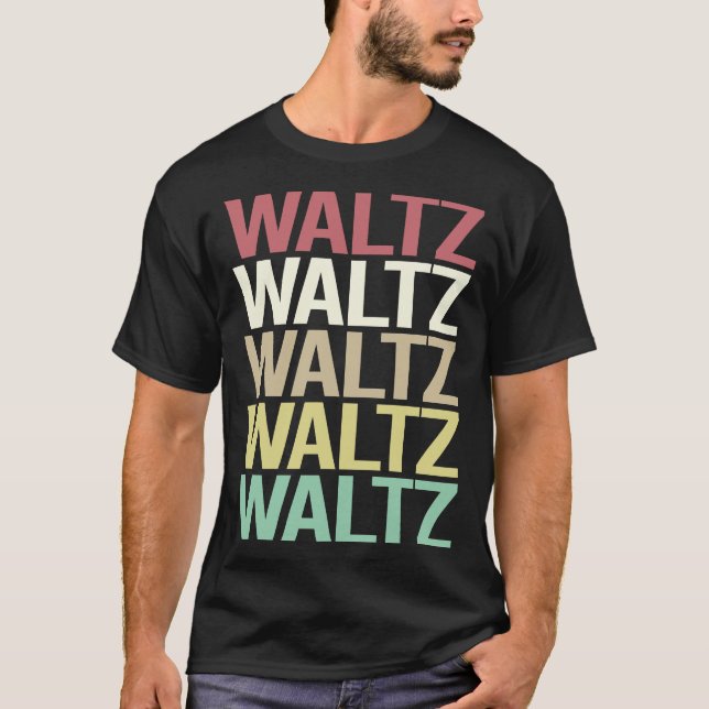 T-shirt Valse de texte coloré (Devant)