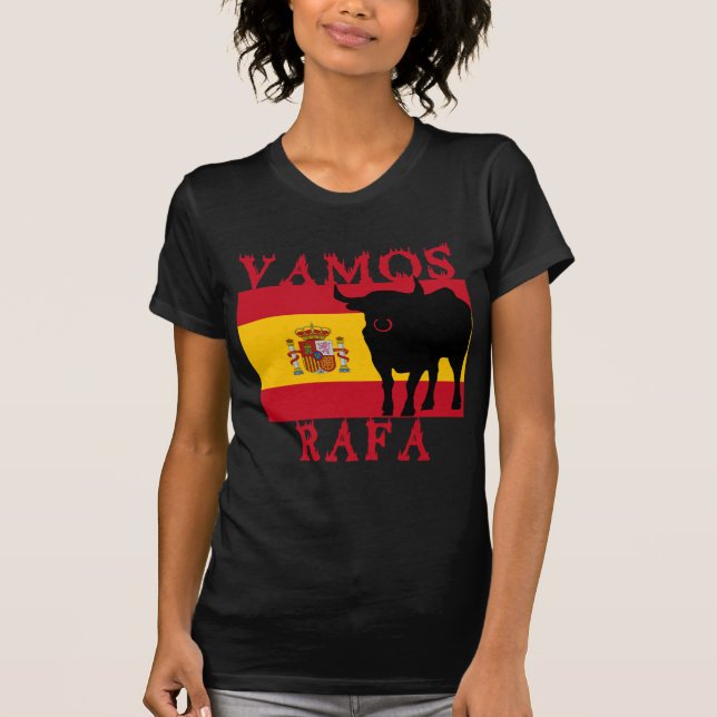 T-shirt Vamos Rafa avec le drapeau de l'Espagne (Devant)