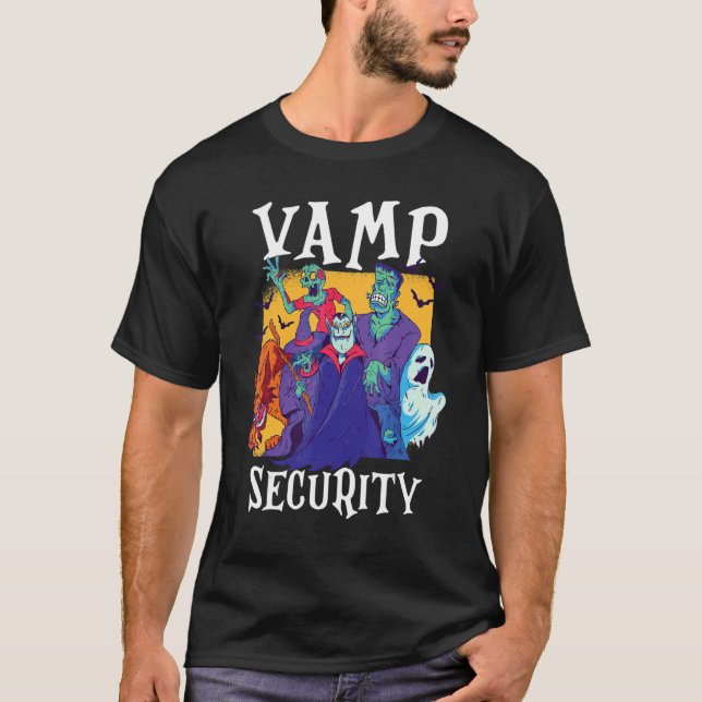 T-shirt Vamp Security  Easy Halloween Costume (Devant)