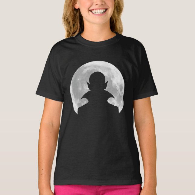 T-shirt Vampire amusant pleine lune effrayant effrayant (Devant)