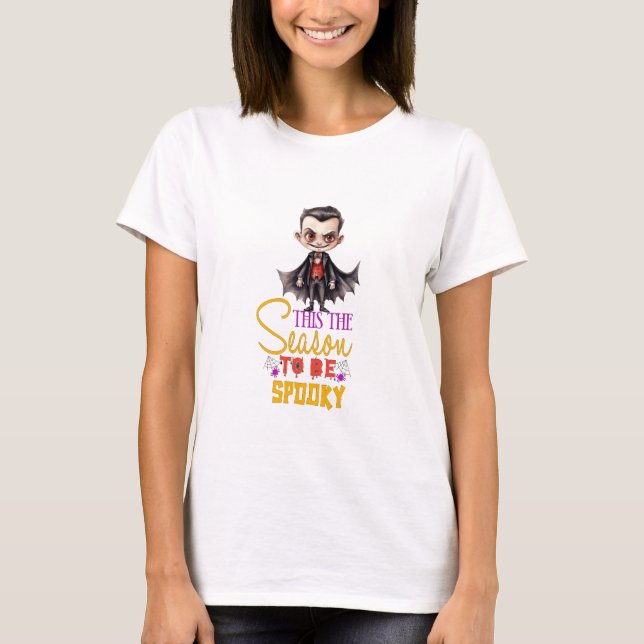 T-shirt Vampire Cette Saison Pour Être Flippant (Devant)