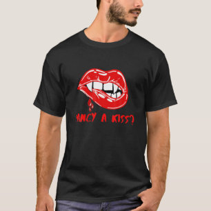 T-shirt Vampire Culture Halloween Aimez-Vous Un Baiser Rou