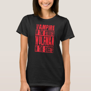 T-shirt Vampire Dans Les Rues Wolfman Dans Les Feuilles Ha