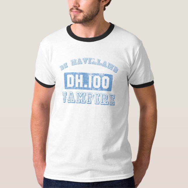 T-shirt vampire de Havilland - BLEU (Devant)