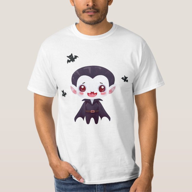 T-shirt vampire d'Halloween d'un goût fantaisiste (Devant)