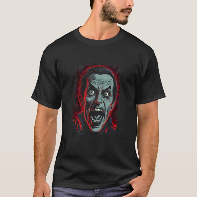 T-shirt Vampire Dracula par Haunror Horror Halloween 1 (Devant)