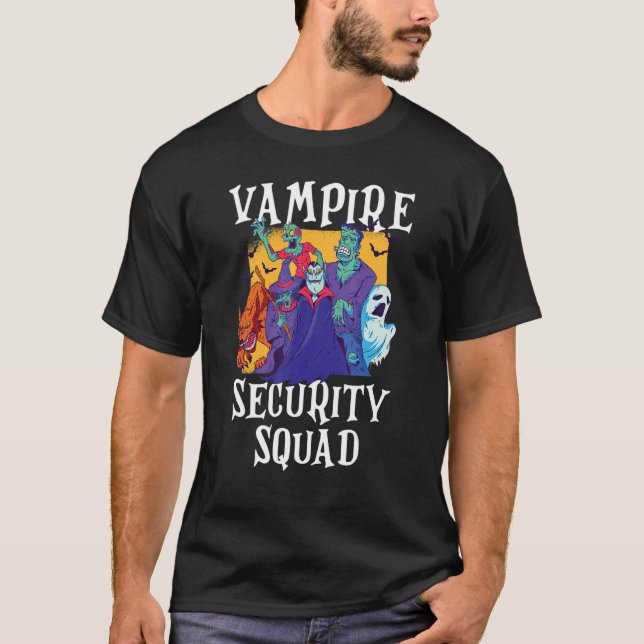 T-shirt Vampire équipe de sécurité Costume d'Halloween fac (Devant)