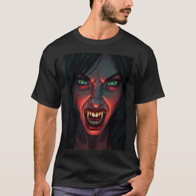 T-shirt Vampire femme halloween costume fête (Devant)