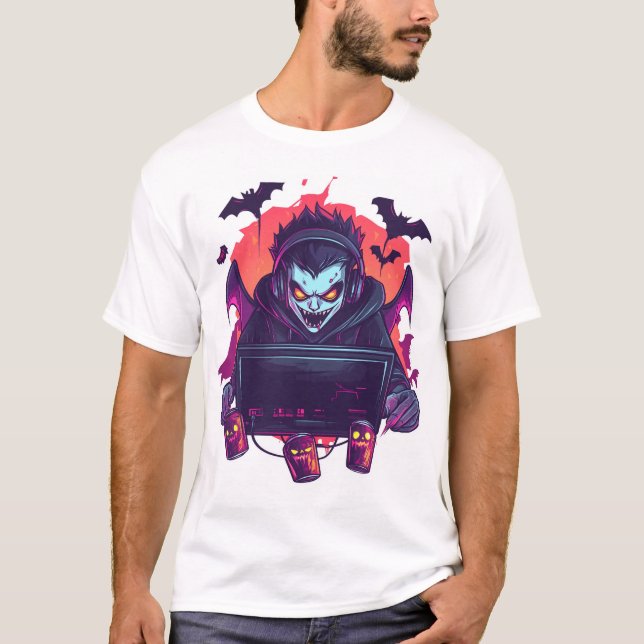 T-shirt  Vampire Gamer (Devant)