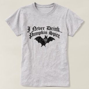 T-shirt Vampire Je Ne Bois Jamais Citrouille Spice
