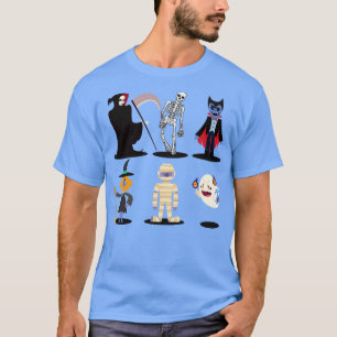 T-shirt Vampire maman squelette sorcière drôle Famille Hal