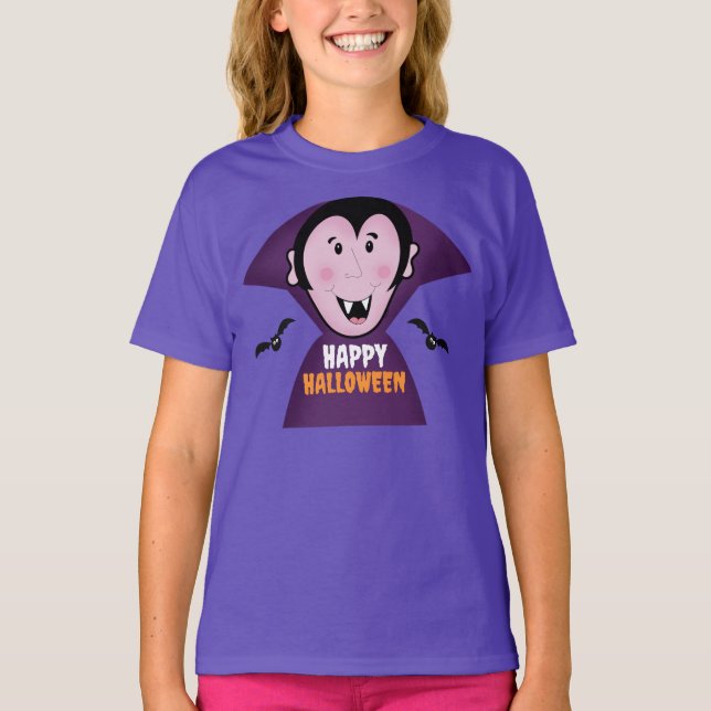 T-shirt Vampire mignon avec chauves-souris Dracula Hallowe (Devant)