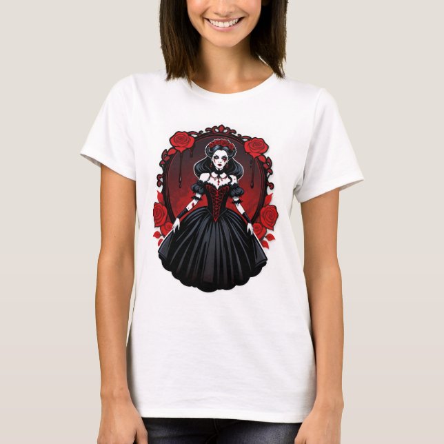 T-shirt Vampire Queen esthétique - Élégante Halloween goth (Devant)