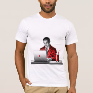 T-shirt Vampire qui travaille depuis chez lui - Tech Horre