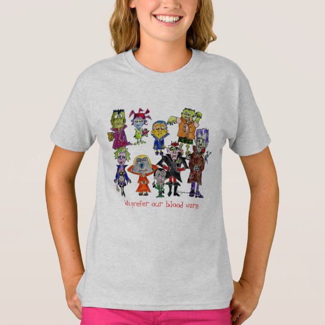 T-shirt Vampires caricature drôle (Devant)