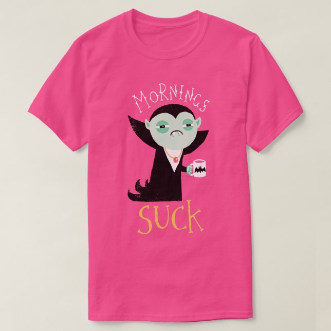 T-shirt Vampires Morning Suck (Design devant)