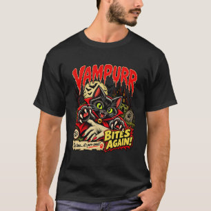 T-shirt Vampurr Mords Encore Halloween Chat Vampire Amoure