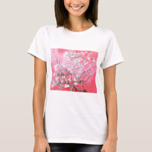 T-shirt Van Gogh Almond Blossoms rose Bleu