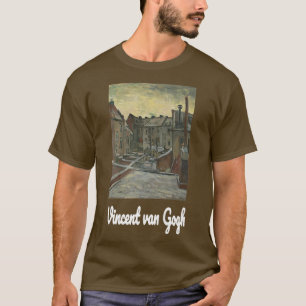 T-shirt Van Gogh Art Backyards of Old Houses in Antwerp