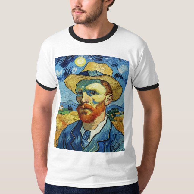 T-shirt Van Gogh "Autoportrait avec un Casquette e (Devant)