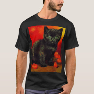 T-shirt Van Gogh Black Kitten