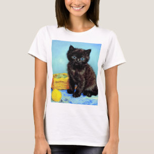 T-shirt Van Gogh Black Kitten avec fils