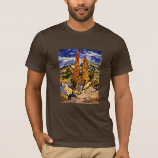 T-shirt Van Gogh - Deux peupliers sur une colline