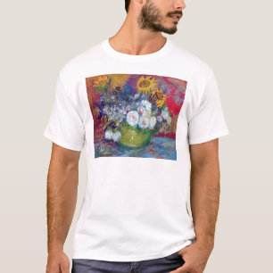 T-shirt Van Gogh - Nature morte avec roses et tournesols