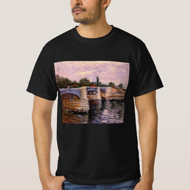 T-shirt Van Gogh Seine avec Pont del Grande Jette (Devant)