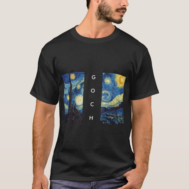 T-shirt Van Gogh Split‑Painting  (Devant)