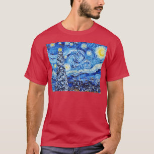 T-shirt Van Gogh Starry Nuit blanche Noël hiver