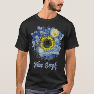 T-shirt Van Gogh Starry Tournesol de nuit Van Gogh Tournes