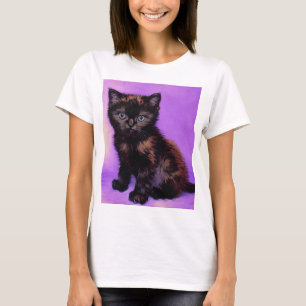 T-shirt Van Gogh Style Chat pourpre