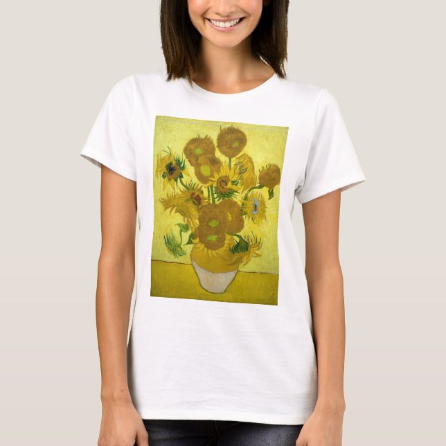 T-shirt Van Gogh - Sunflowers, 4ème version, répétition (Devant)
