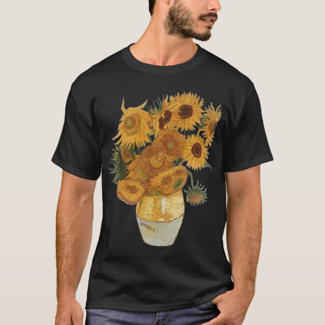 T-shirt Van Gogh sunflowers friends (Devant)
