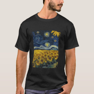 T-shirt Van Gogh Tournesols Vintages Fleurs Jaunes Art Pai