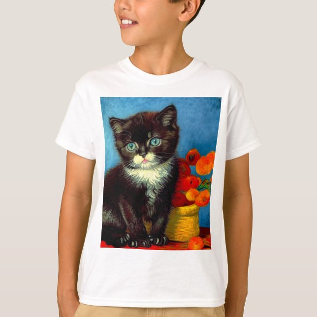 T-shirt Van Gogh Tuxedo Cat (Devant)