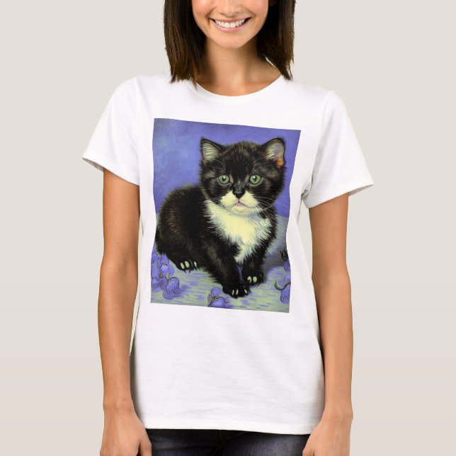 T-shirt Van Gogh Tuxedo Kitten (Devant)