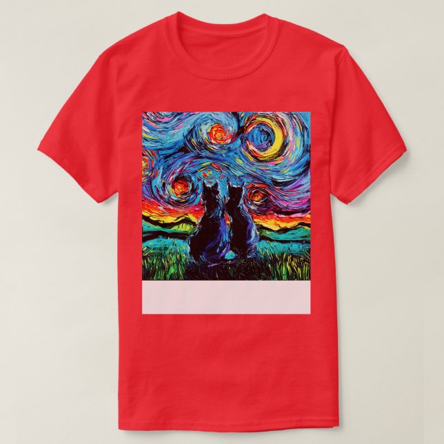 T-shirt van Goghs Chats (Design devant)