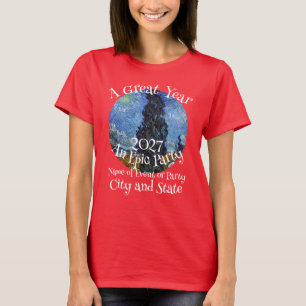 T-shirt Van HG FV LF Gogh Crâne Fête Dîner Vacances Voyage