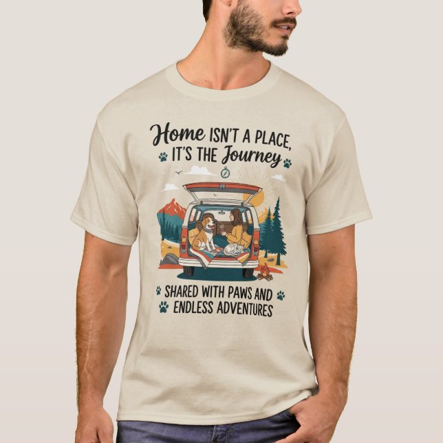 T-Shirt Van Life Adventure Paws (Devant)